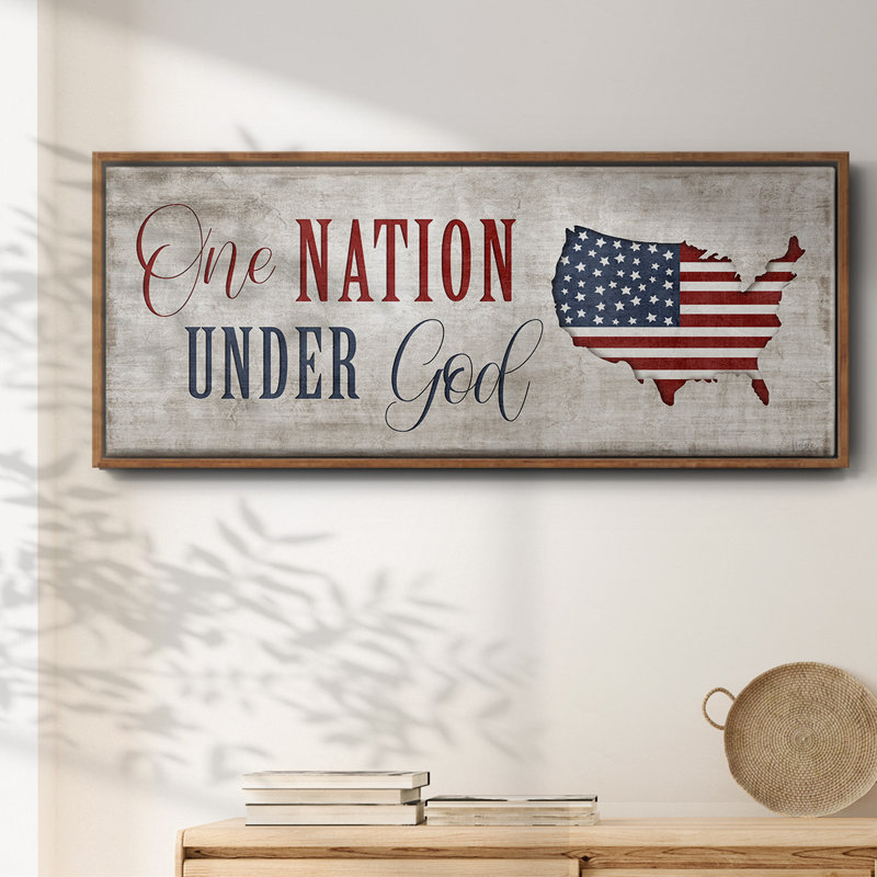 One Nation Under God - Toile encadrée, H 24 po x l 60 po