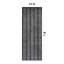 Tapis à poils longs bohémien à rayures - gris anthracite foncé - velours moyen, texturé, facile à nettoyer-62650288