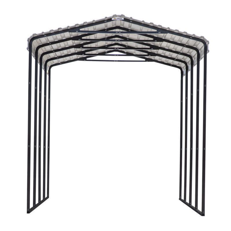 Galvanized Steel Rv Carport, 14X42X14, Eggshell