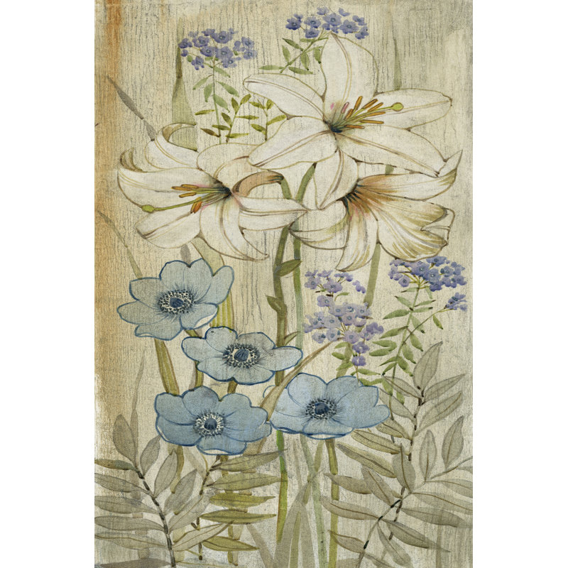 Lily Chinoiserie I - Wrapped Canvas Print, 30cm H x 20cm W