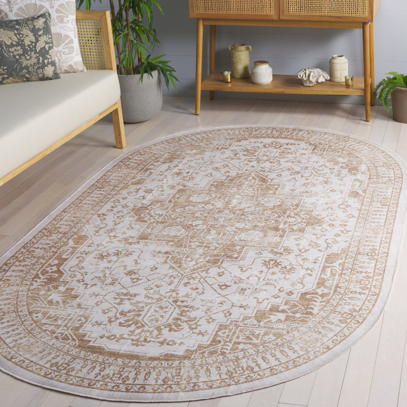 Arizona Performance Machine Washable Oriental Rug, Oval 5' x 8'