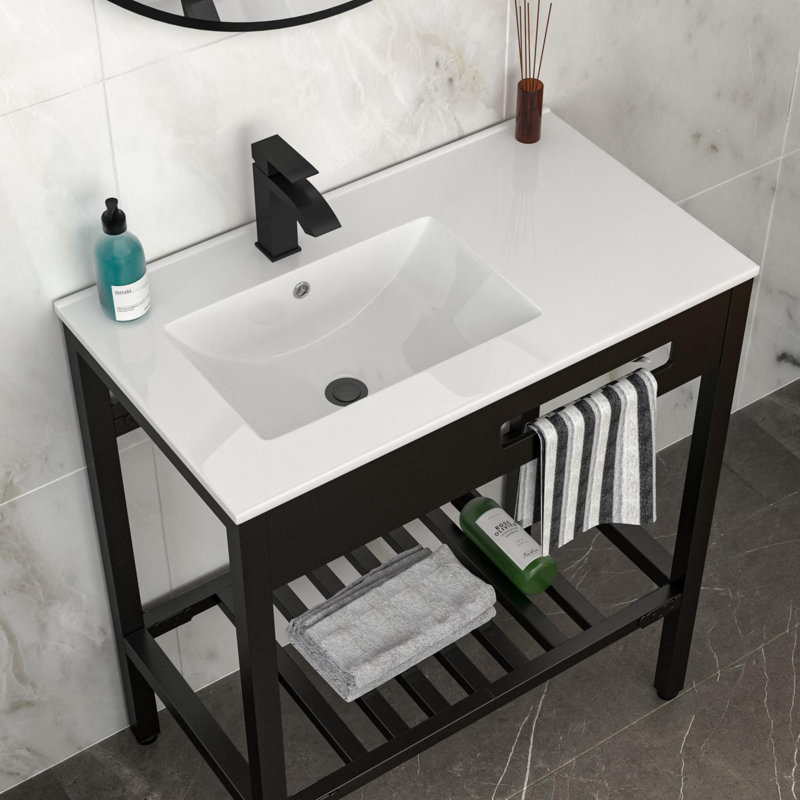 32" Freestanding Single Bathroom Vanity with Sink
