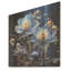Celestial Floral Harmony I - Violets Wood Panel Wall Art On Natural Pine Wood-1218691476
