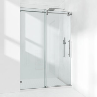 74-78" W X 76" H Frameless Single Sliding Shower Door