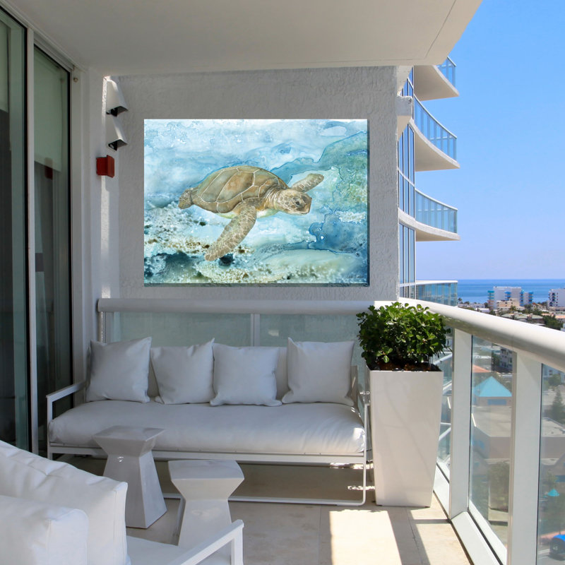 Art sur toile d'extérieur Sea Life Turtle