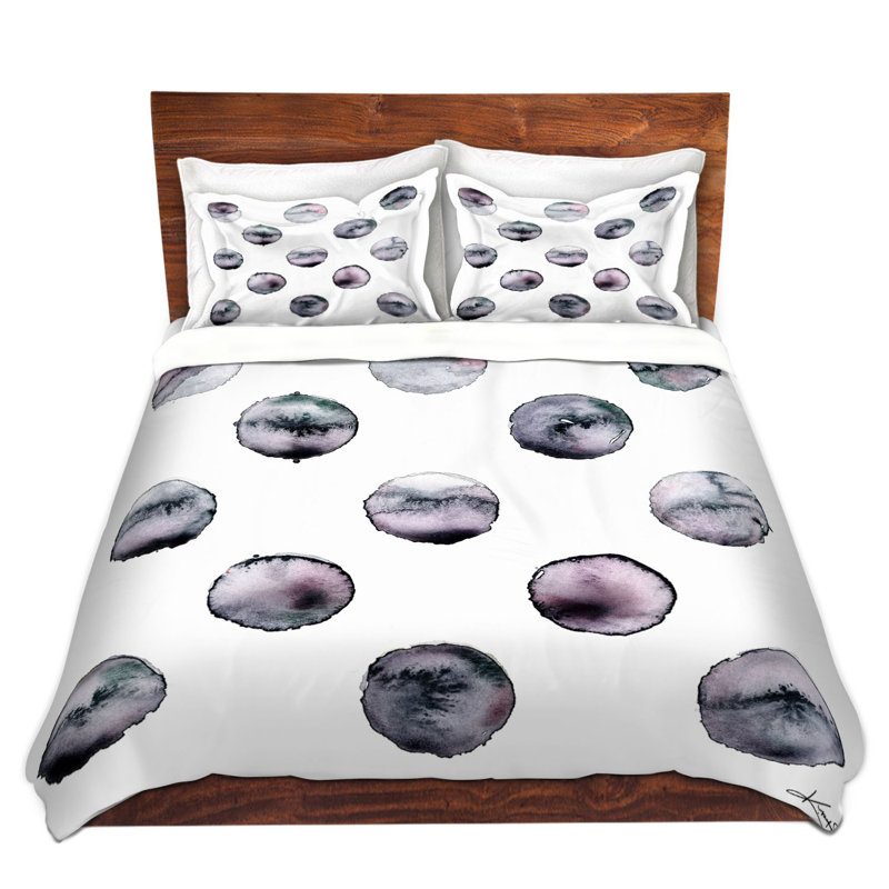 Ensemble de housse de couette DiaNoche par Kathy Stanion - Circle Joy 3, Housse de couette simple + 1 taie décorative stan
