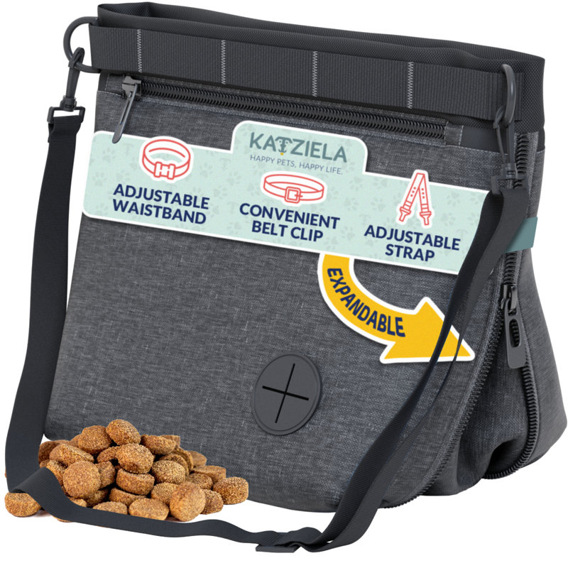 Pochette à gâterie pour animaux Katziela, Noir
