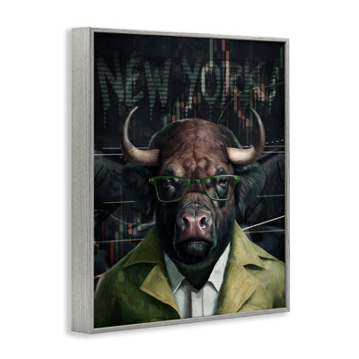  Élégant taureau New York encadré par estampe numérique par Svetlana Aleynikova