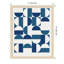 «Bauhaus Inspired Geometric Print 1» en bleu et bleu sarcelle par le Creative Bunch Studio, reproduction d'art encadrée-1887416394-1887416399