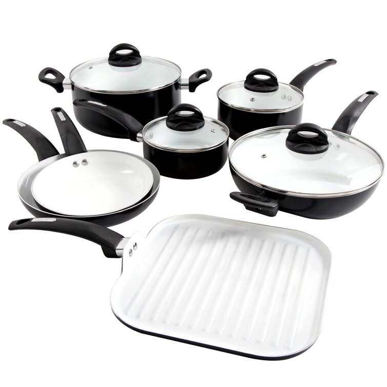 Gibson Home Gazebo Ceramic Nonstick Aluminum 11 Piece Cookware Set