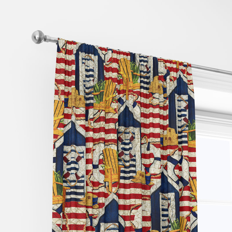 Semi Sheer Curtain, 20" W x 52" L
