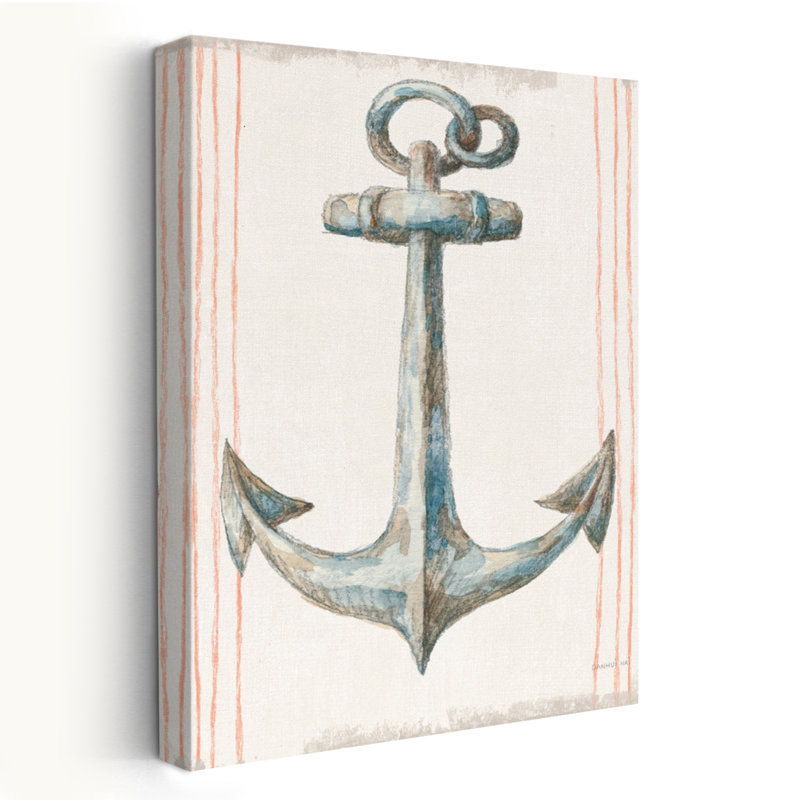 Ancres et art nautique bleu, H 24 po x l 16 po