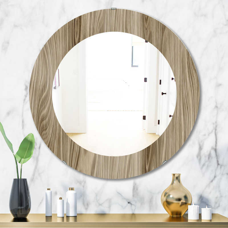 Miroir mural Wood III, H 31,5 po x l po