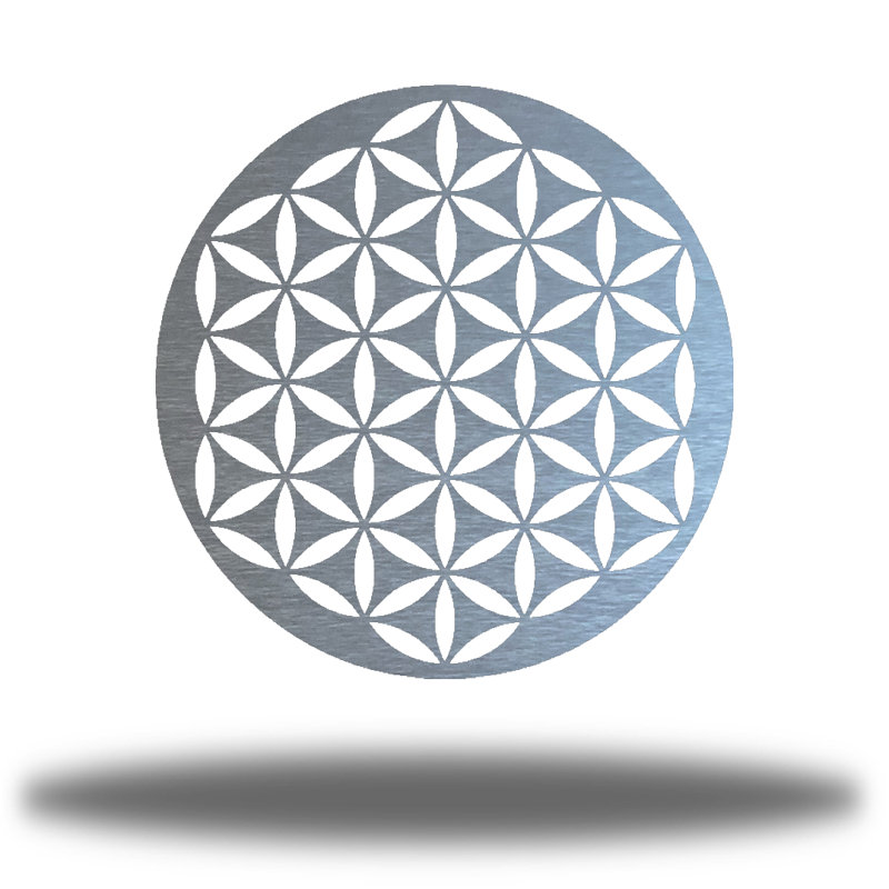 Décoration murale Infinity Mandala, Argent, H 30 po x l 30 po x P 0,0625 po
