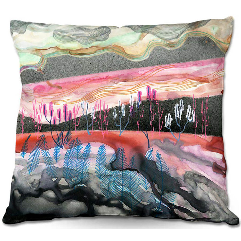 Toile Reversible Throw Pillow, 16" x 16"