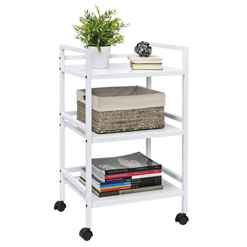 Marqueeta 31.1'' H x 18.9'' W Utility Cart with Wheels, White