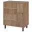 Armoire de rangement pour chaussures à 2 portes en chêne naturel