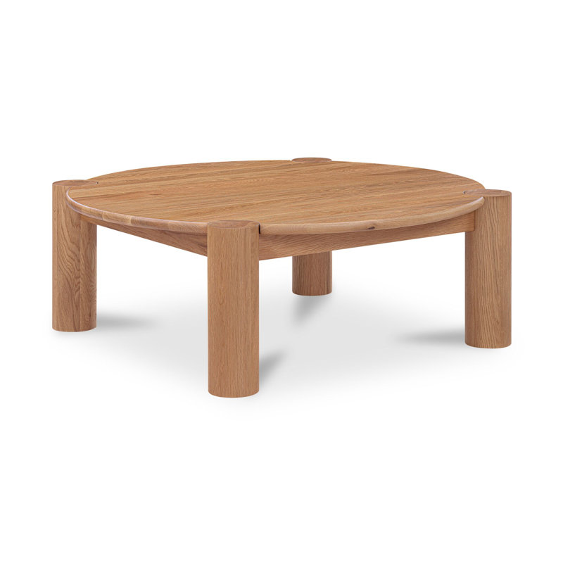 Table basse Jack en chêne naturel brossé, Tanné