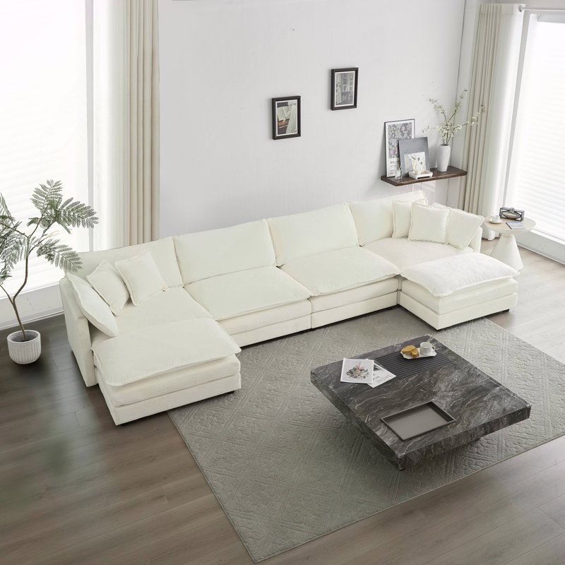 Canapé Comfort U, Blanc