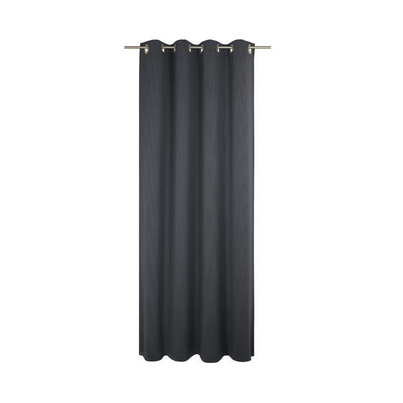 Uni Collection 100% Cotton Room Darkening Curtain Single Panel, 142cm wide x 405cm high, Dark blue