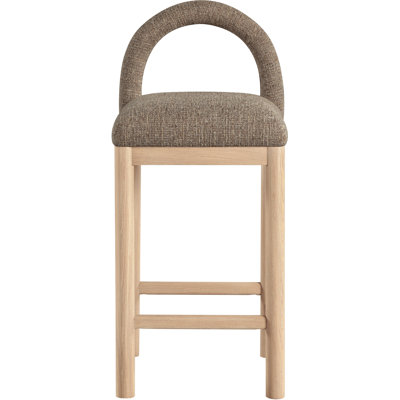Conrad Letcher Linen Textured Fabric Counter Stool