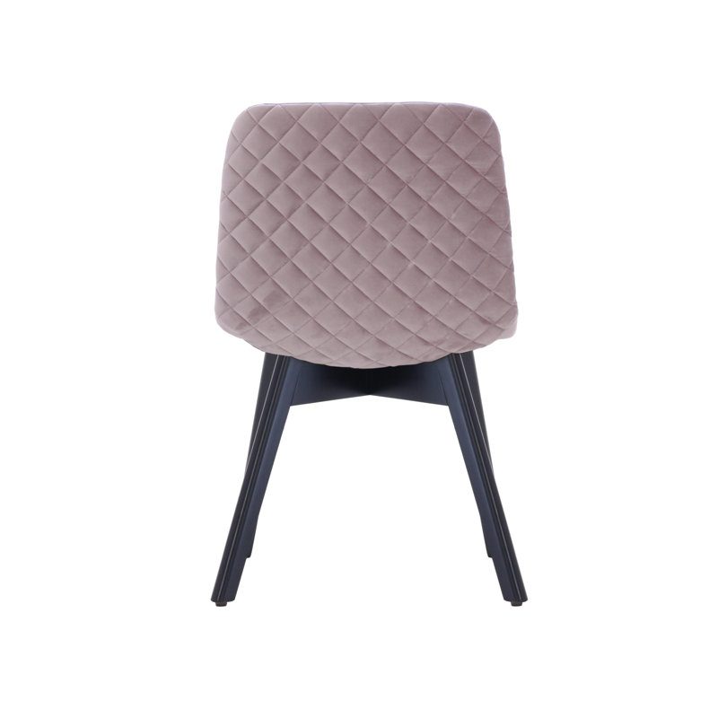 Jada 137.2cm H Velvet Upholstered Side Chair, Light Pink