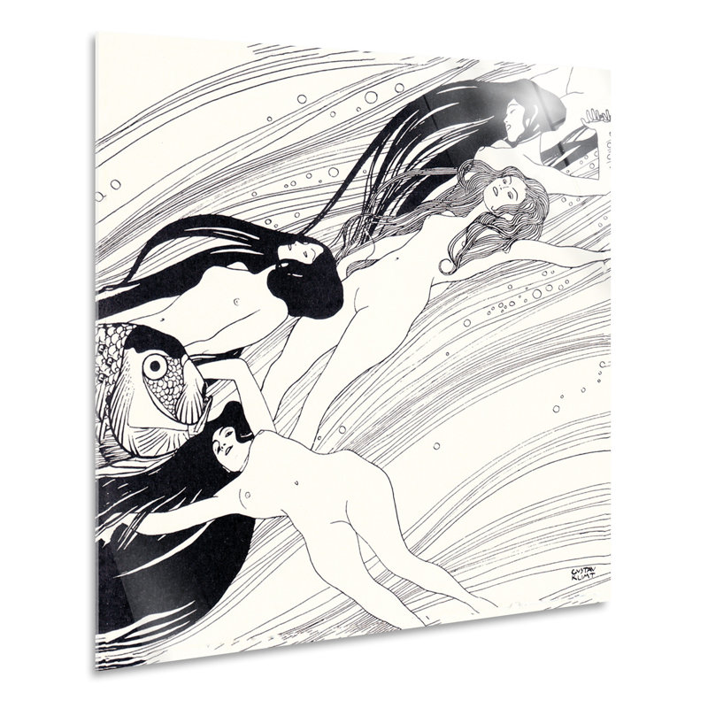 Fish Blood by Gustav Klimt - No Frame Painting on Plastic / Acrylic, 65cm H x 65cm W