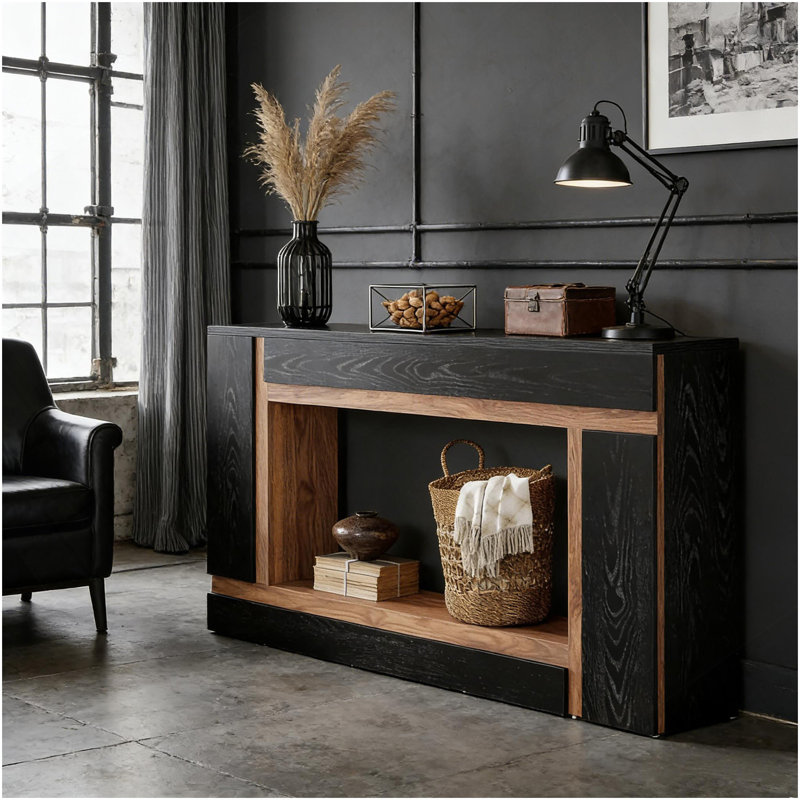 Console de style contemporain, table de couloir rectangulaire, table de canapé