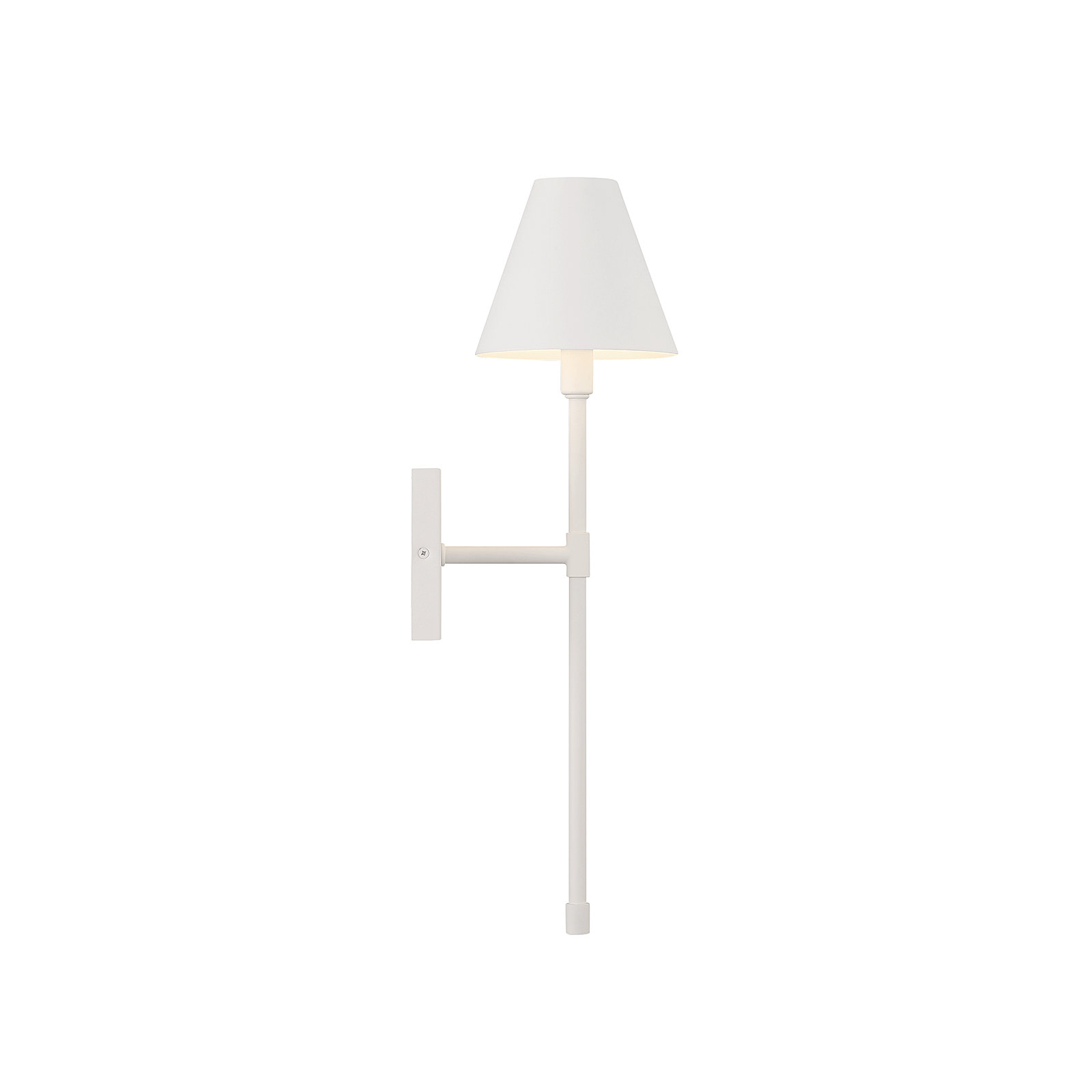 Avonia 1-Light Steel Hardwired Wall Sconce, White