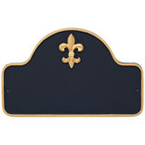 Fleur de Lis 1-Line Wall Address Plaque