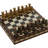 Ensemble de jeu d'échecs en polystone brun