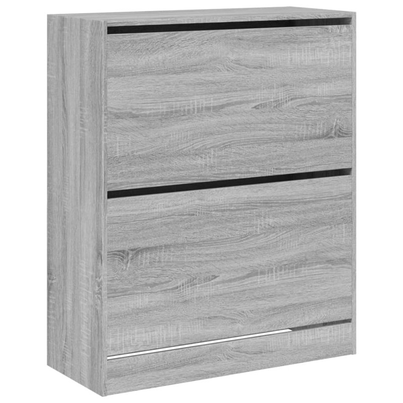 12 Pair Shoe Storage Cabinet, Grey Sonoma