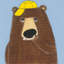 «Smart Bear», reproduction sur toile tendue-20621793