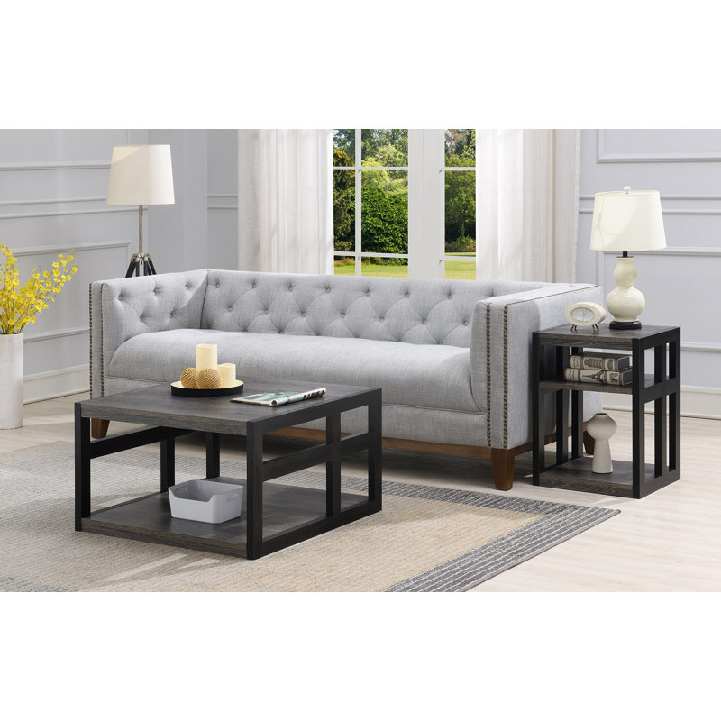 Table basse Corralitos, Gris patiné, H 18 po x L 31,5 po