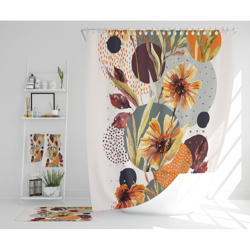 Nayomie Polyester Shower Curtain Set