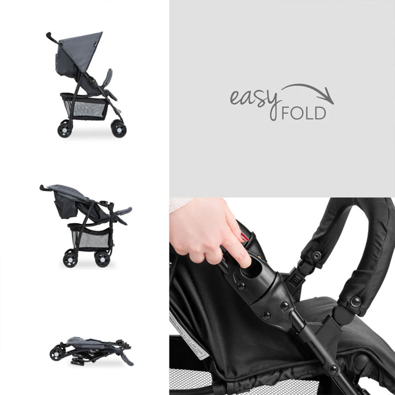 Hauck Charcoal Stone Compact Foldable Jogger Stroller