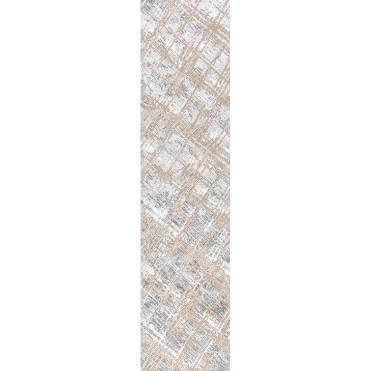 Slant Modern Abstract Beige/Gray Rug