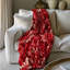 Red Elegance - couverture sherpa de qualité supérieure 1 pièce-99153422
