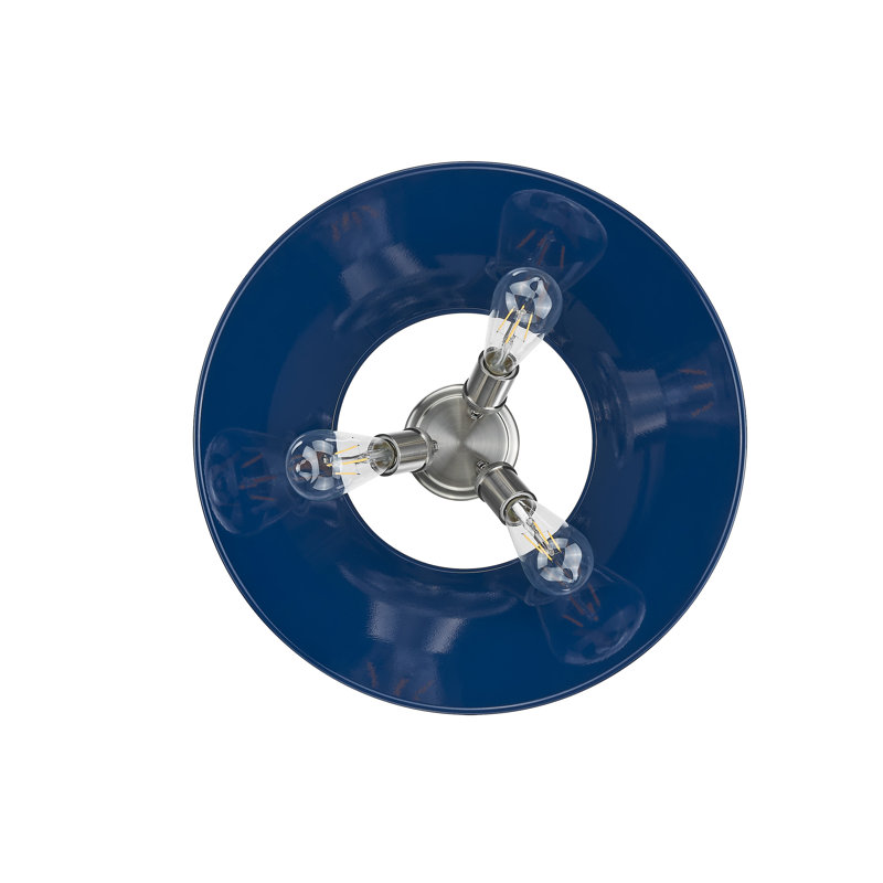 Plafonnier encastré 3 lumières Weatherford, Étain, Matte Navy