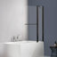   Porte de douche pliante 36 po x H 58 po, porte de douche en verre trempé