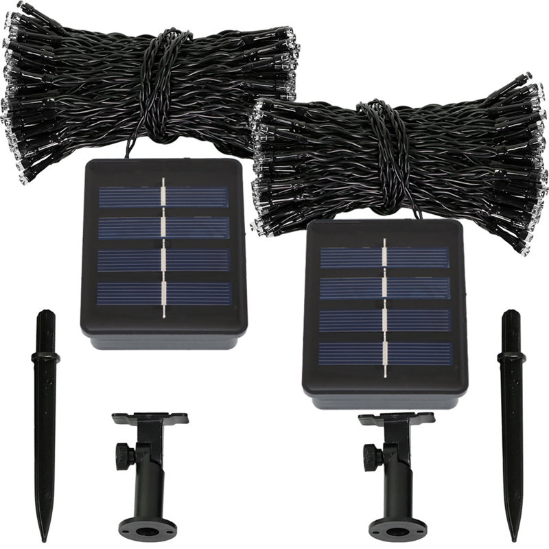 Petite guirlande fonctionnant à l'énergie solaire de 200 ampoules à DEL avec éclairage à grand angle pour l'extérieur de 68 pi Namath