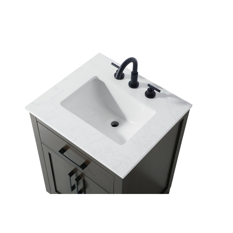 Ahner 24 inch Single Bathroom Vanity, Mocha Brown