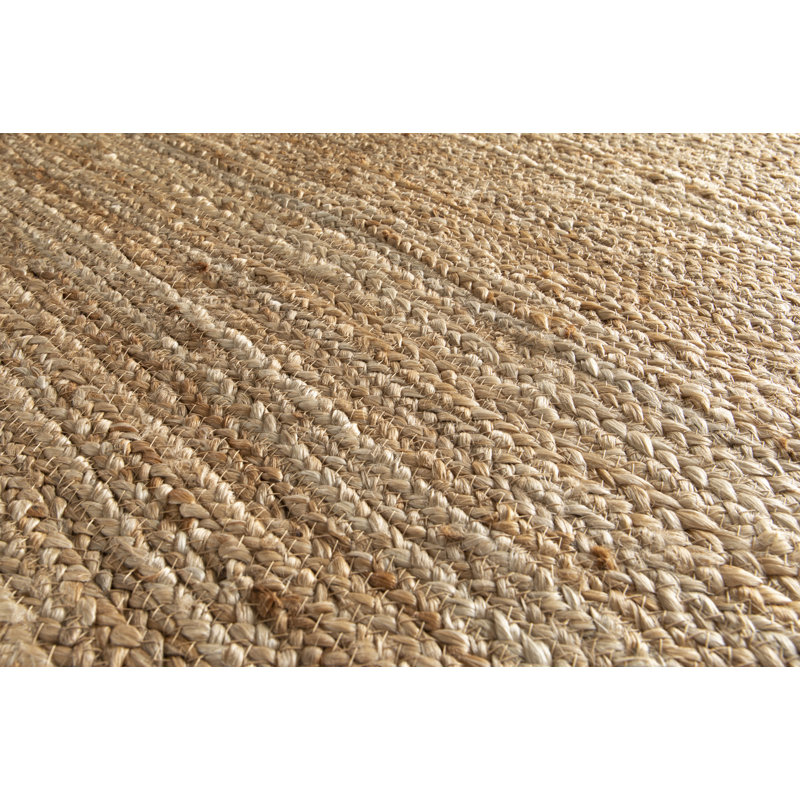 Stanley Solid Colour Jute / Sisal Hand Woven Area Rug, Square 160cm
