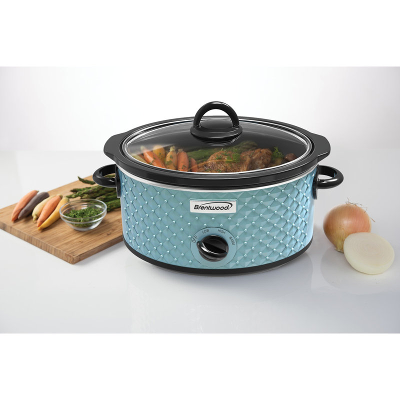 Brentwood Appliances 3.5 Qt. Diamond Slow Cooker, Blue