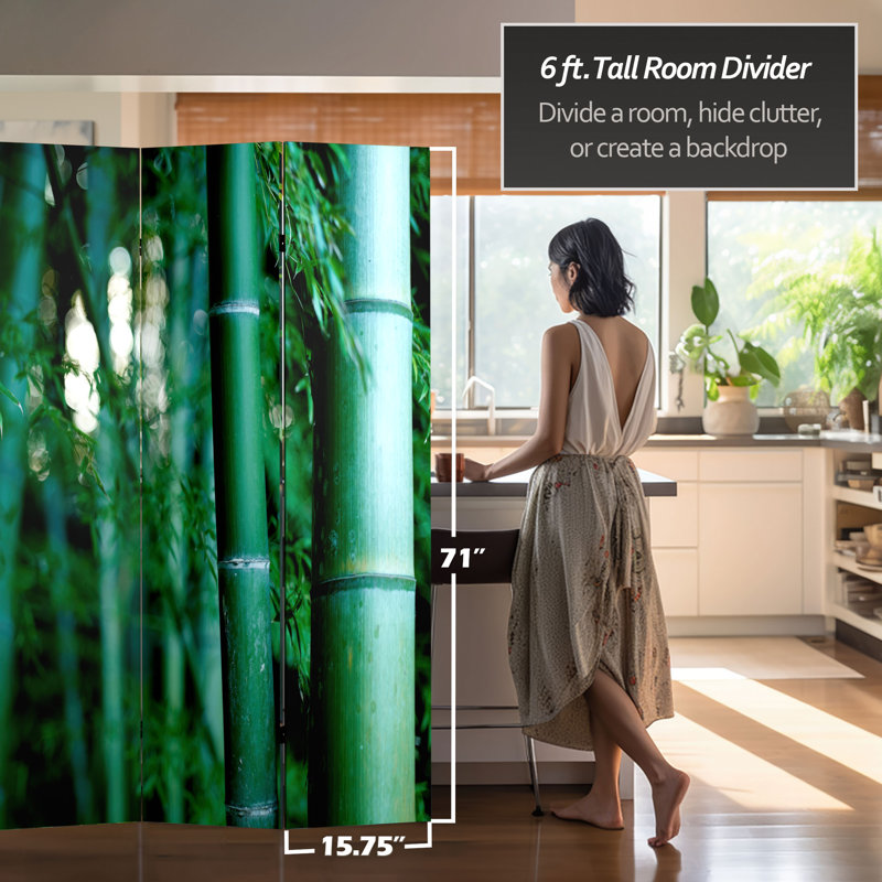 Cloison pliante Keir, 4, 71" H x 64" W x 1" D