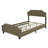 Upholstered Linen Queen Bed Frame, Platform Bed With Curved Shape Headboard And Footboard, Metal Frame With Wood Slat Support, Headboard Height Adjustable, No Box Spring Needed,  Chocolate