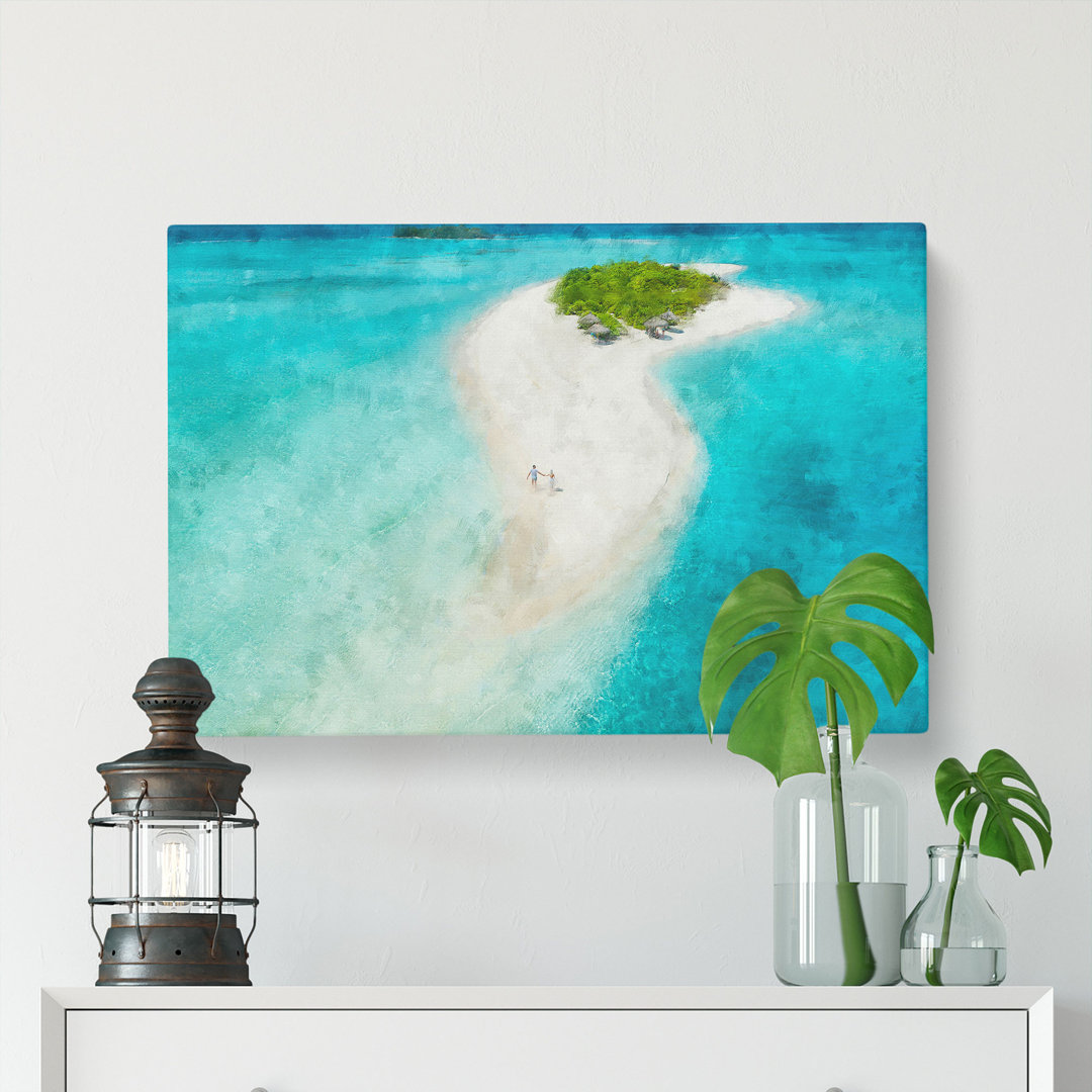 Alifu Atoll Beach Maldives Painting - Wrapped Canvas