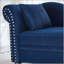 Chaise longue en velours 64,5 "avec rangement caché et garniture cloutée-129472972