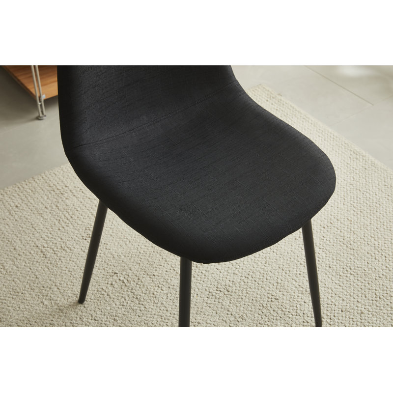 Chaise de salle à manger Deitre, Noir