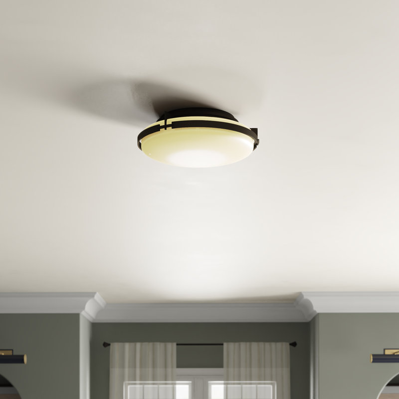 Metra 2 - Light 14.2" Flush Mount, Modern Brass